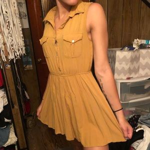 forever 21 mustard dress
